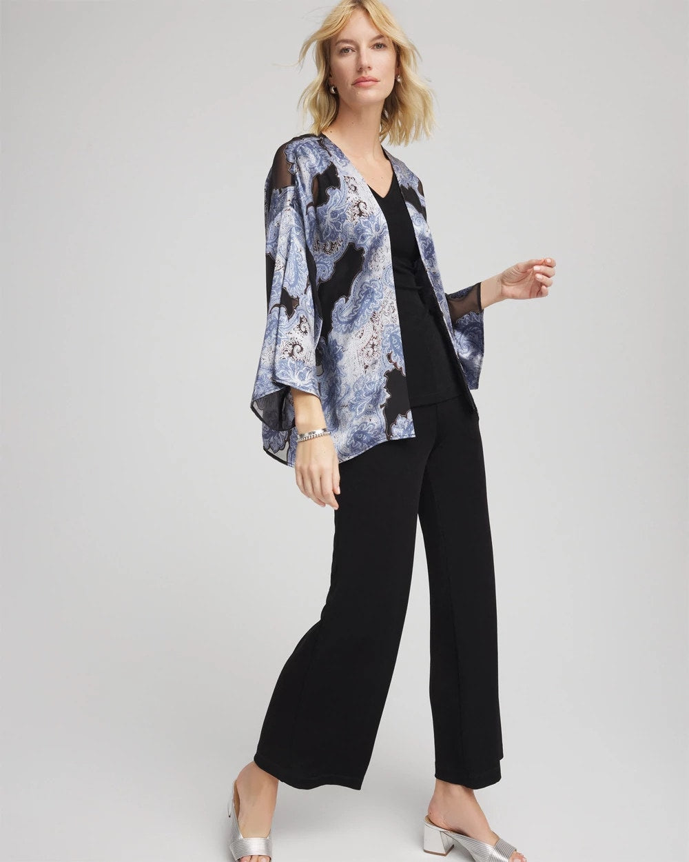 Travelers™ Collection Paisley Burnout Jacket Canyon Blue - Chico's