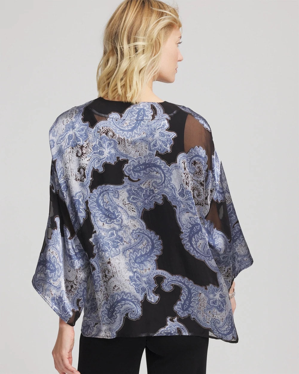 Travelers™ Collection Paisley Burnout Jacket Canyon Blue - Chico's