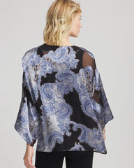 Travelers™ Collection Paisley Burnout Jacket Canyon Blue - Chico's