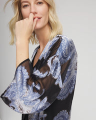 Travelers™ Collection Paisley Burnout Jacket Canyon Blue - Chico's