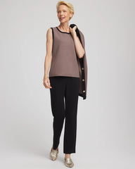 Travelers™ Tipped Sweater Tank Deep Taupe - Chico's