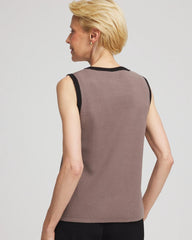 Travelers™ Tipped Sweater Tank Deep Taupe - Chico's