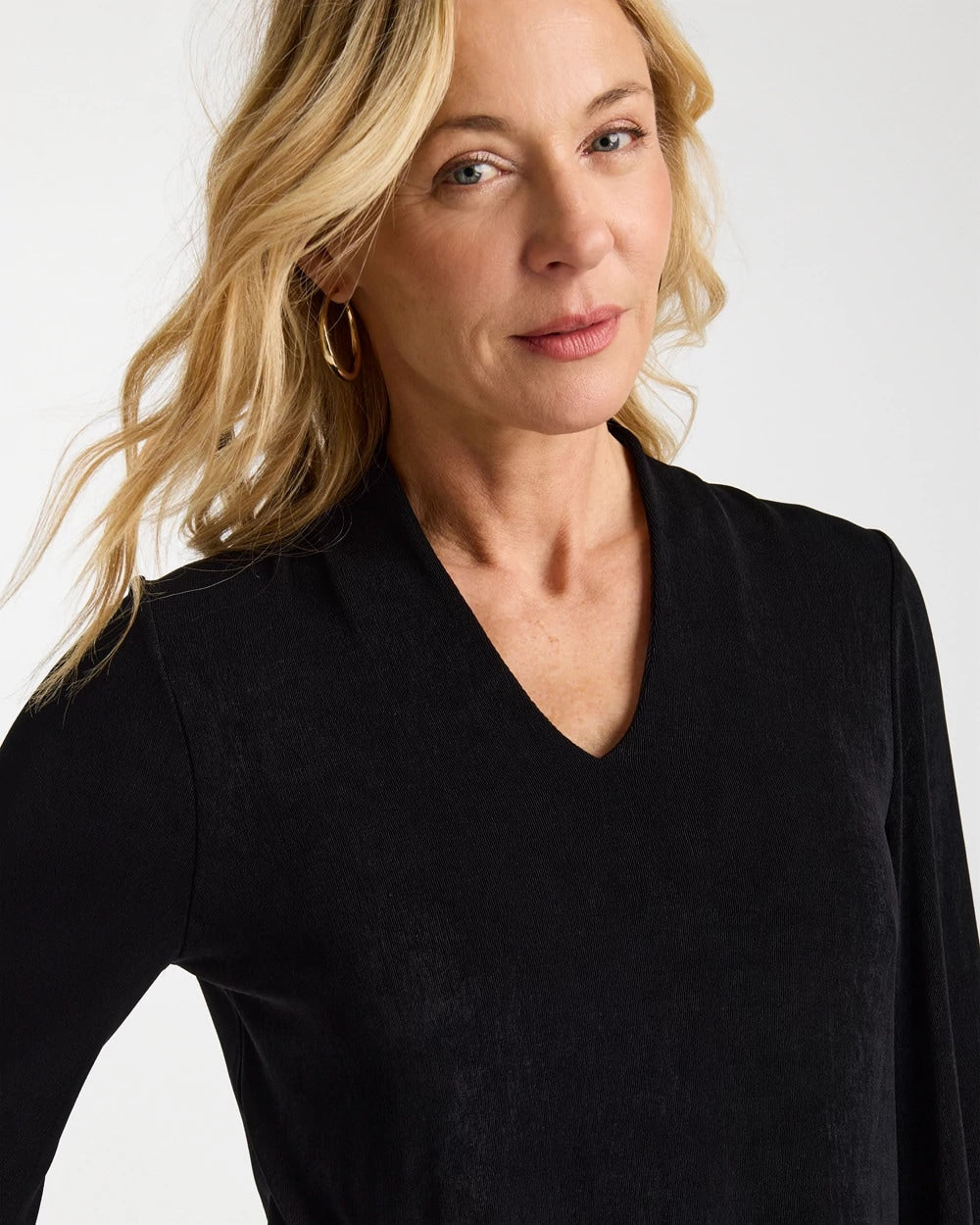 Travelers™ V-Neck Kimono Top Travelers Black - Chico's