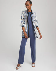Travelers™ Collection Paisley Mesh Shirt Jacket Canyon Blue - Chico's