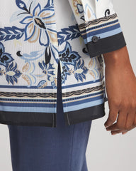 Travelers™ Collection Paisley Mesh Shirt Jacket Canyon Blue - Chico's