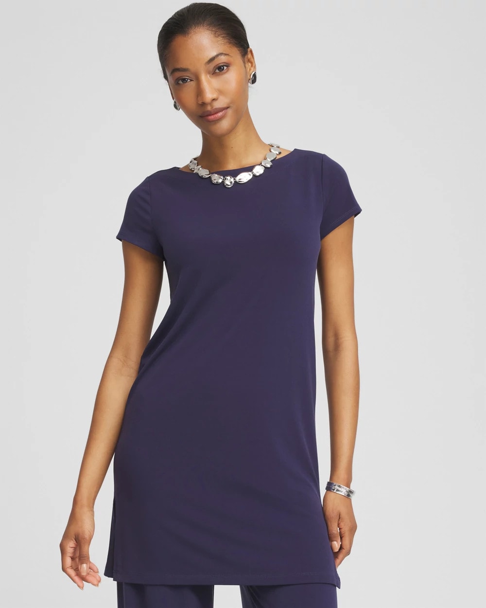 Travelers™ Knit Tunic Passport Blue - Chico's
