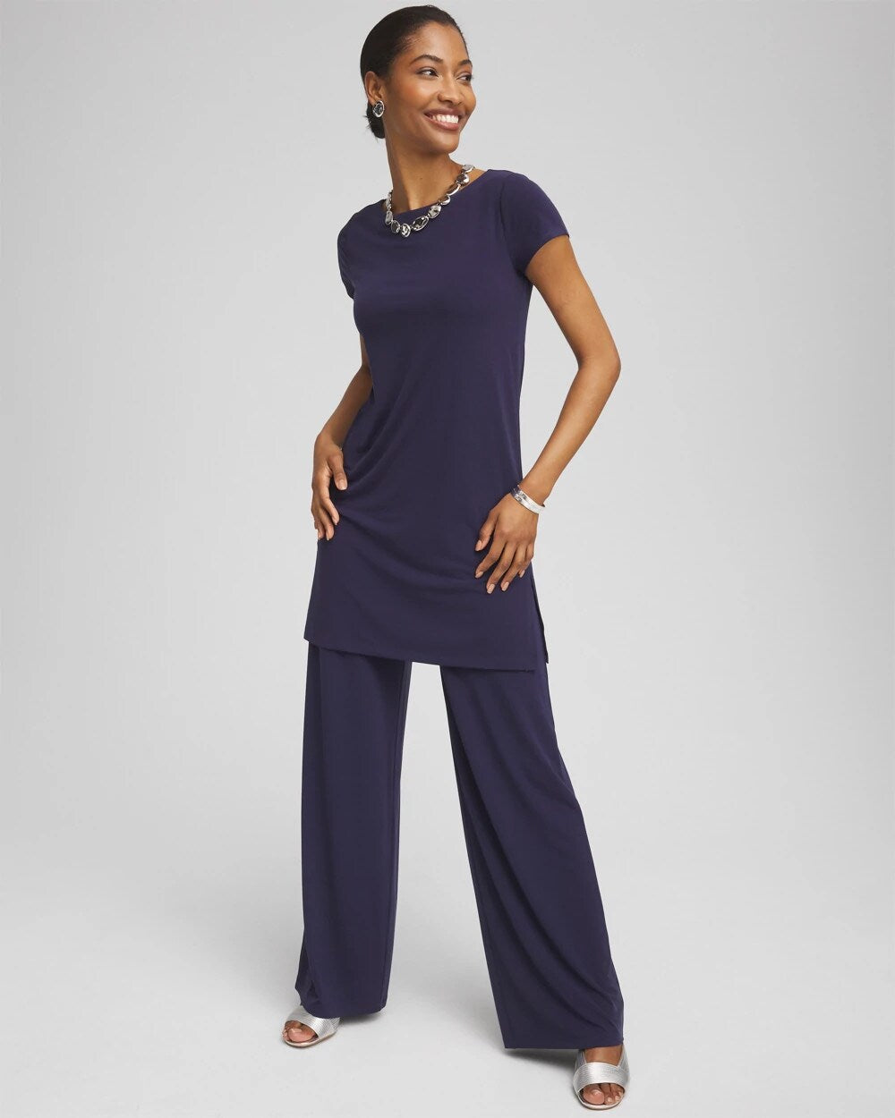 Travelers™ Knit Tunic Passport Blue - Chico's