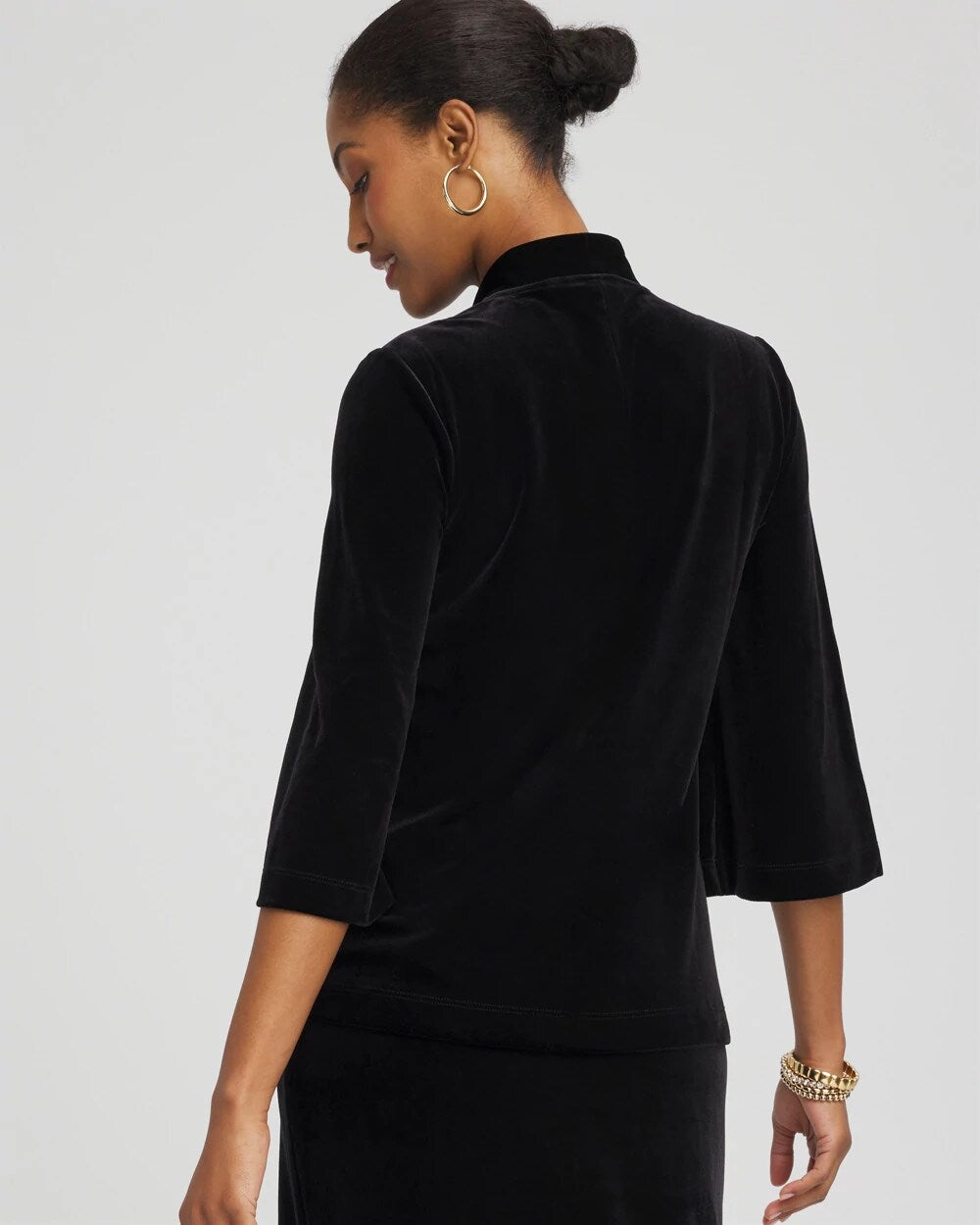 Travelers™ Velvet V-Neck Kimono Sleeve Top Travelers Black - Chico's