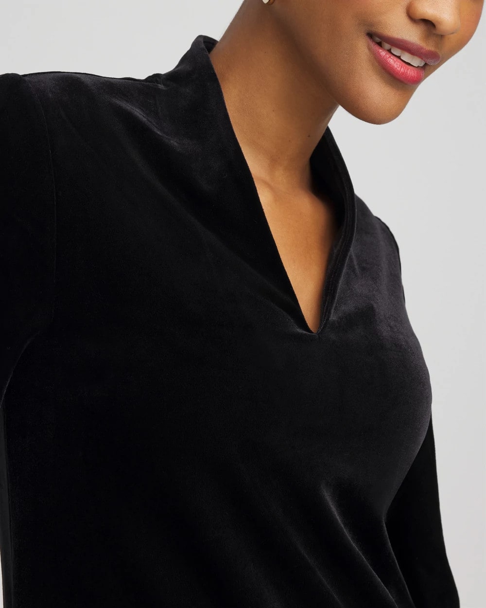 Travelers™ Velvet V-Neck Kimono Sleeve Top Travelers Black - Chico's