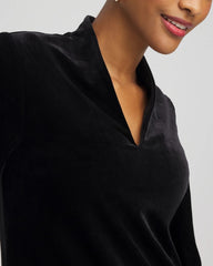 Travelers™ Velvet V-Neck Kimono Sleeve Top Travelers Black - Chico's
