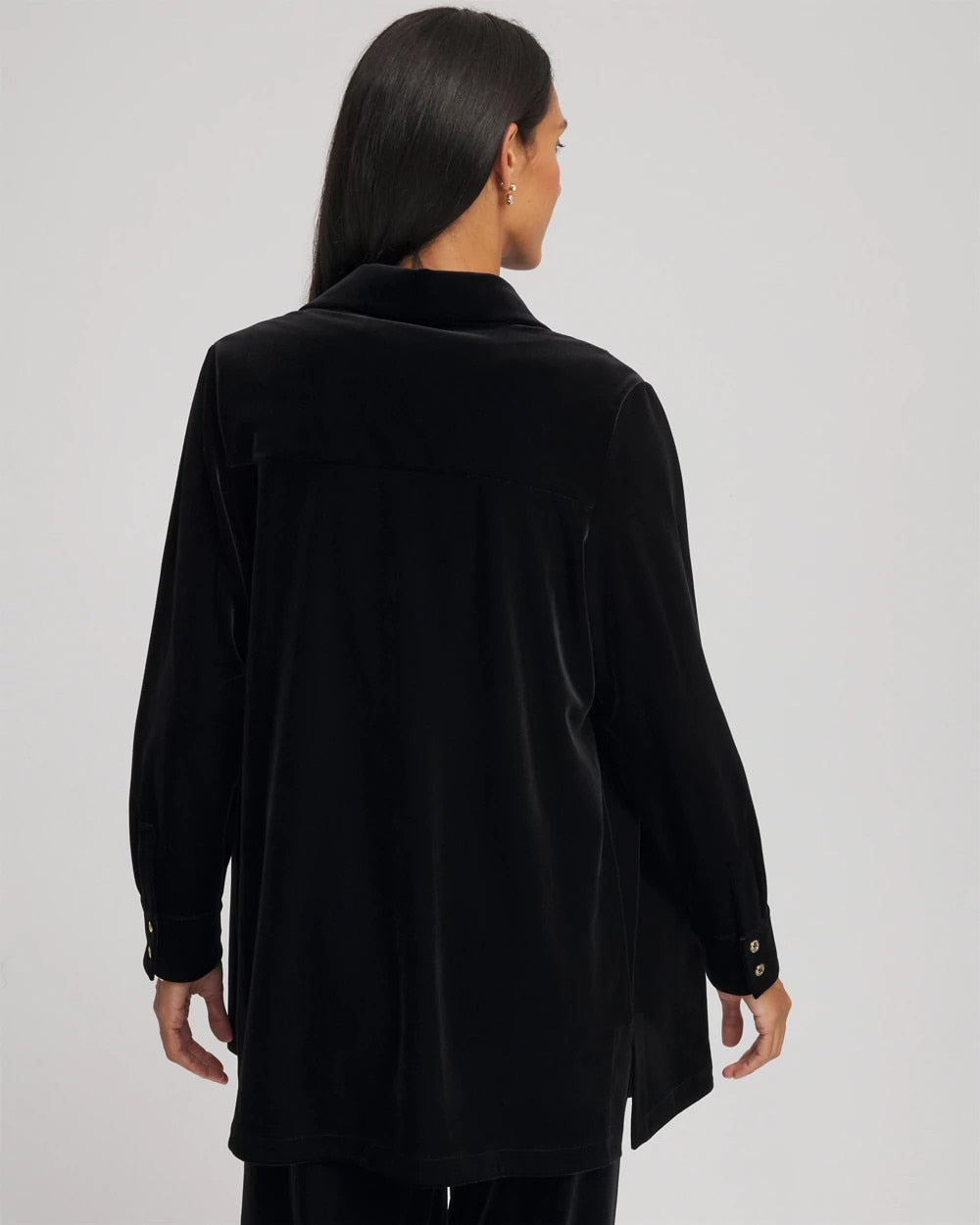 Travelers™ Velvet Button-Down Shirt Travelers Black - Chico's