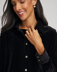 Travelers™ Velvet Button-Down Shirt Travelers Black - Chico's
