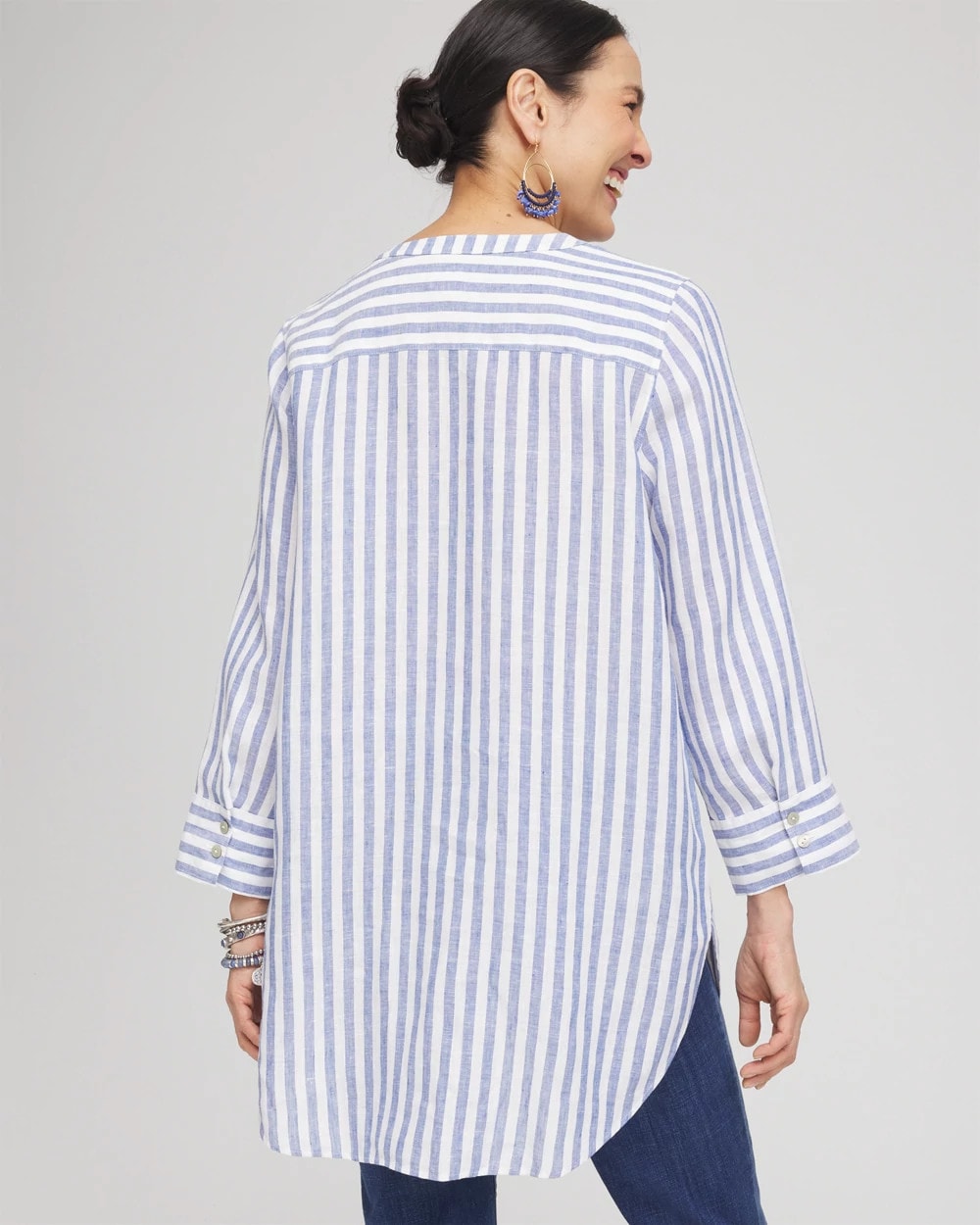 No Iron™ Linen Tunic Indigo - Chico's