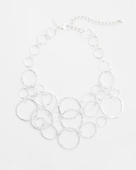 Short Silvertone Multi-Strand Link Necklace Silver - Chico's