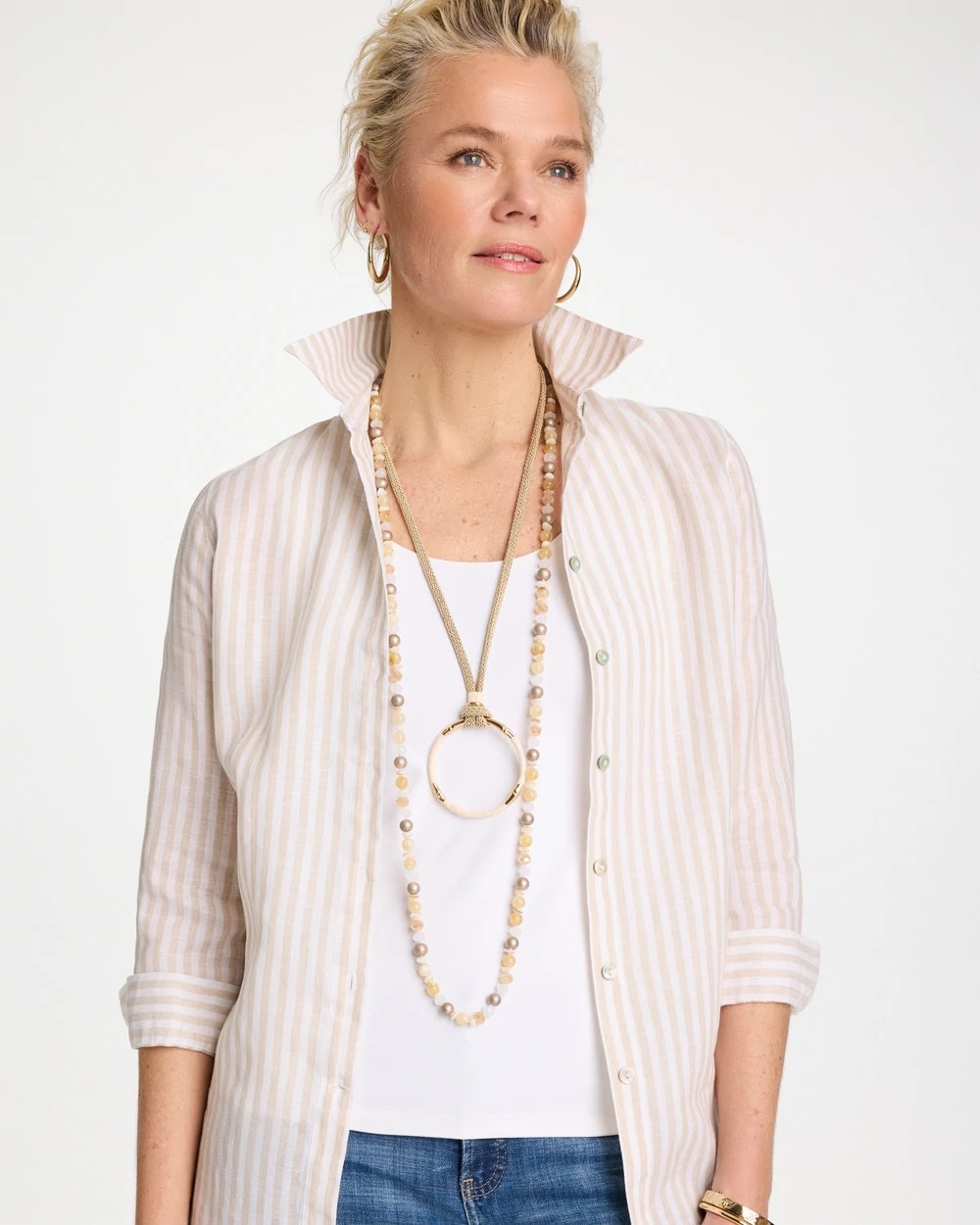 Large Open Pendant Necklace Neutral - Chico's