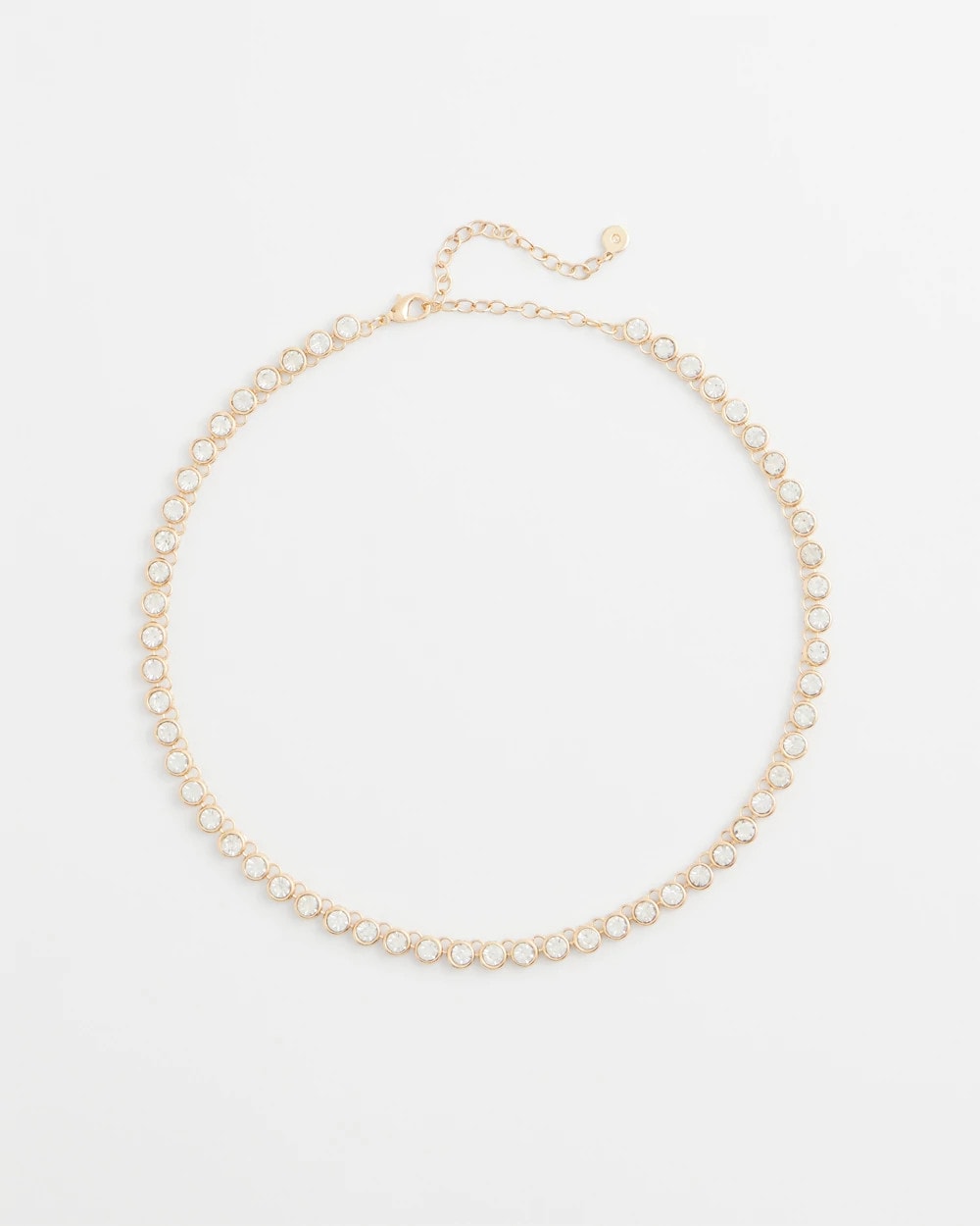 Goldtone Tennis Necklace Gold - Chico's