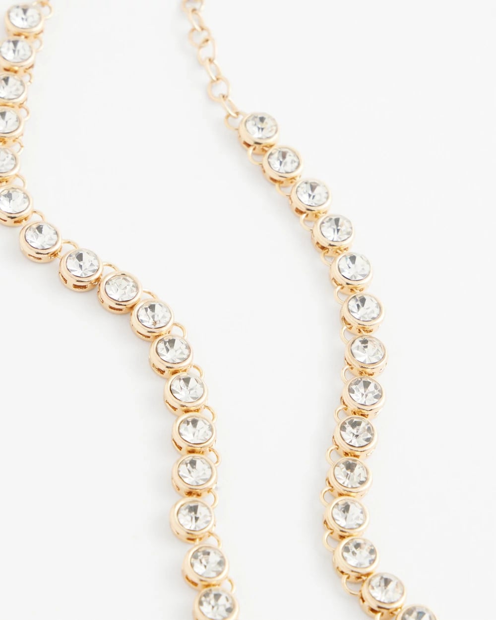 Goldtone Tennis Necklace Gold - Chico's
