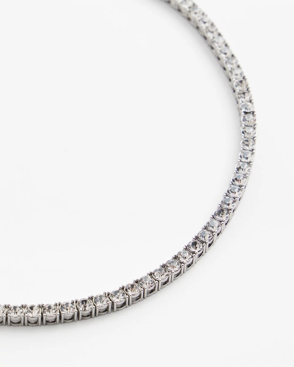 Silver Tennis Necklace Silver - Chico's