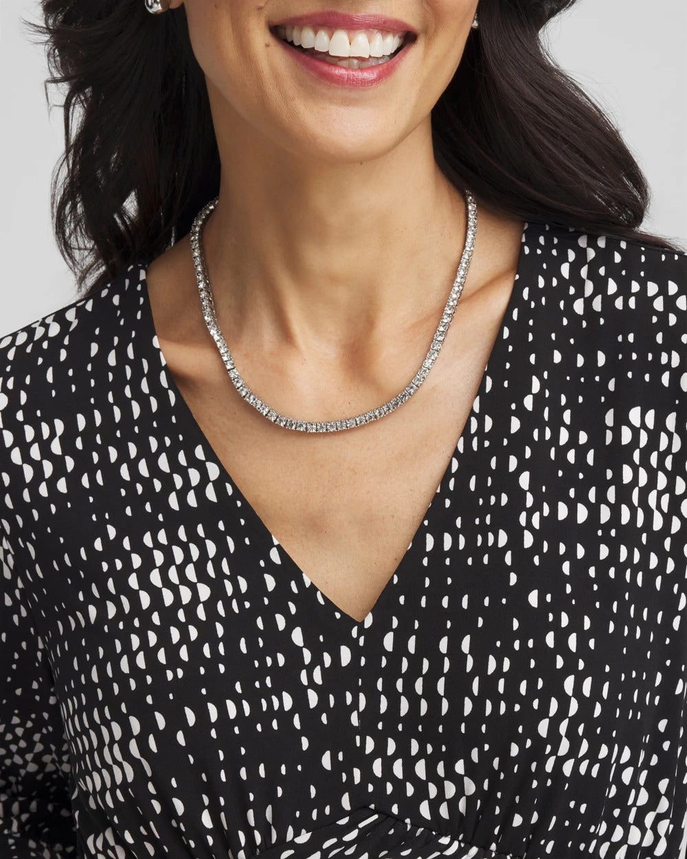 Silver Tennis Necklace Silver - Chico's