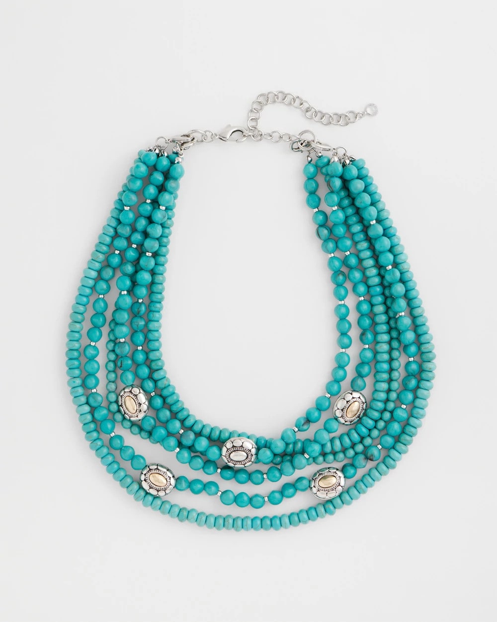 Turquoise Multistrand Bib Necklace Turquoise - Chico's