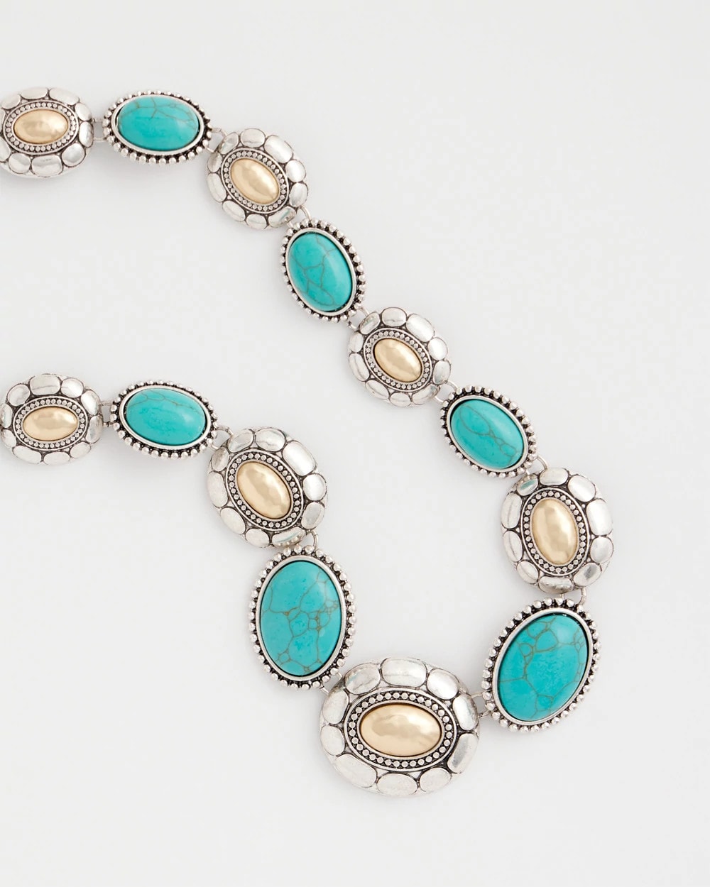 Turquoise Mixed Metal Collar Necklace Turquoise - Chico's