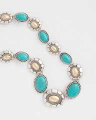 Turquoise Mixed Metal Collar Necklace Turquoise - Chico's