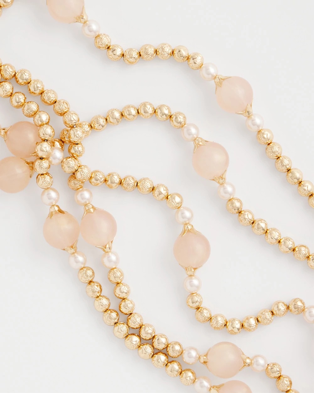 Gold Pink Chunky Beaded Necklace Pink - Chico's