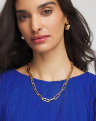 Convertible Three-Strand Chain Necklace Gold - Chico's