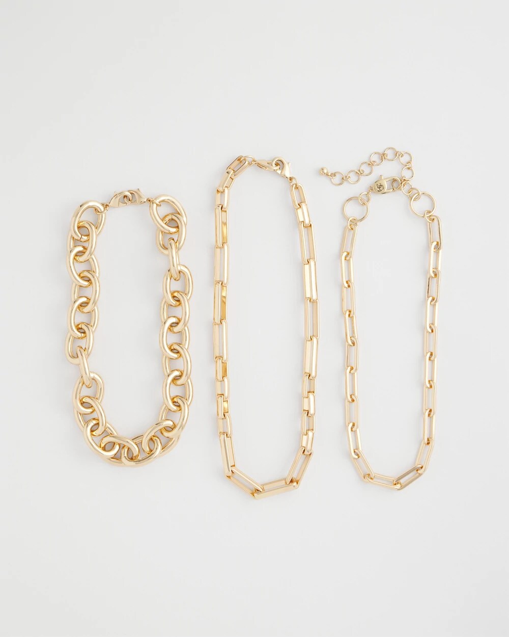 Convertible Three-Strand Chain Necklace Gold - Chico's