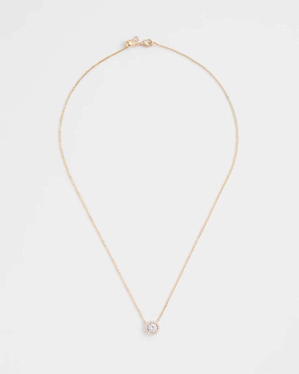 Gold Tone Drop Stone Necklace Gold - Chico's