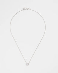 Silver Tone Drop Stone Necklace Silver - Chico's