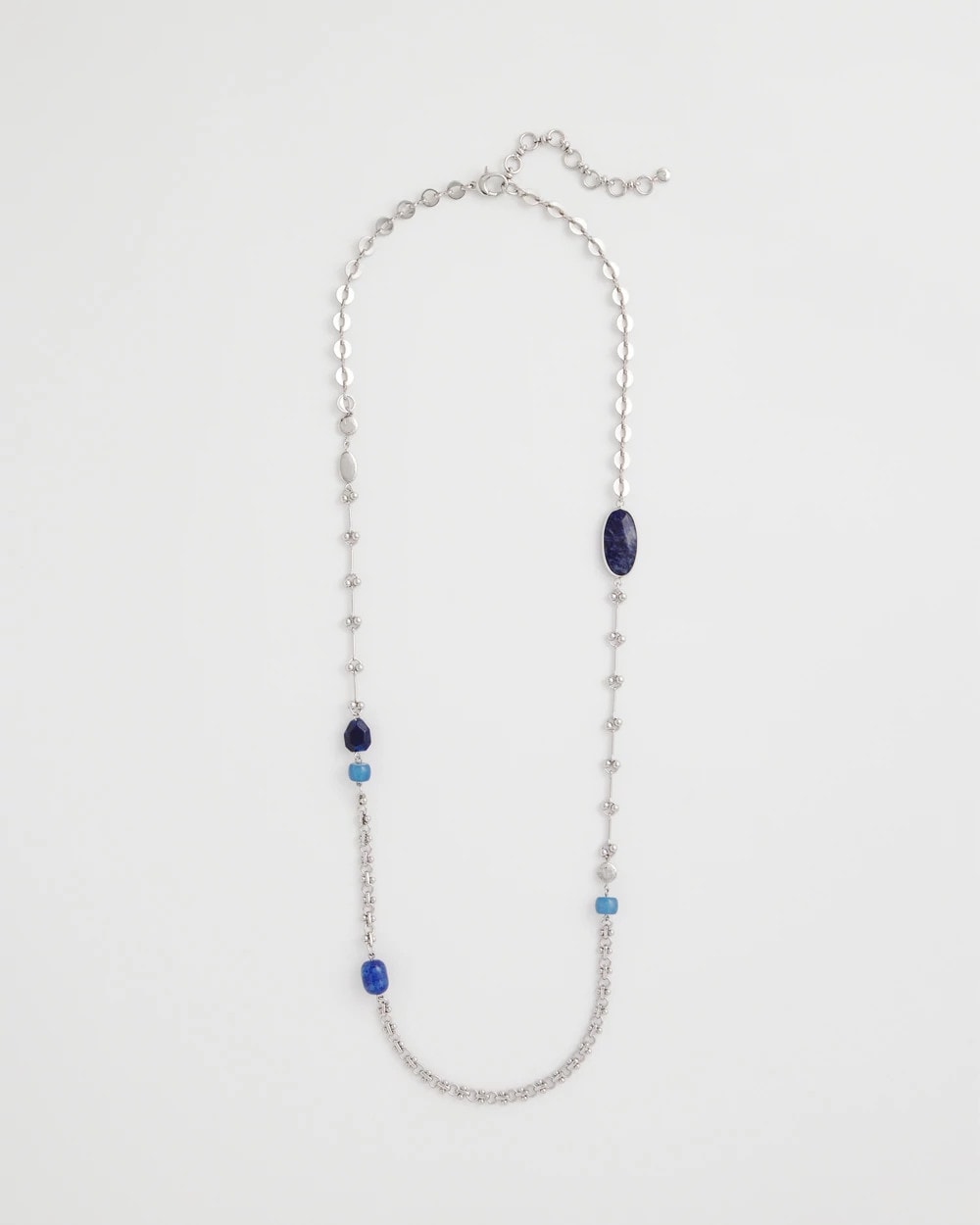 Blue Accent Long Single Strand Necklace Blue - Chico's