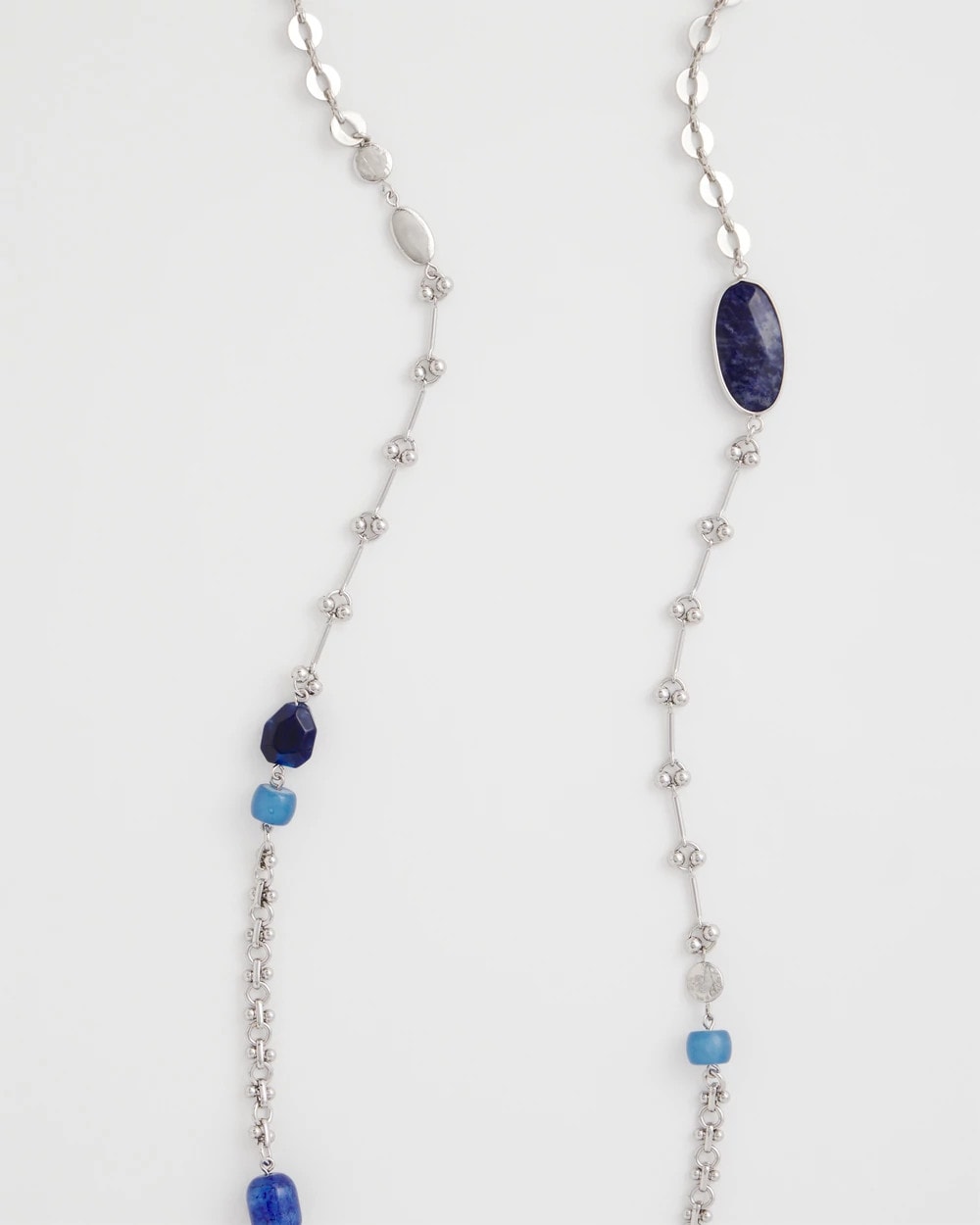 Blue Accent Long Single Strand Necklace Blue - Chico's