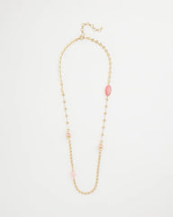 Pink Accent Long Single Strand Necklace Pink - Chico's