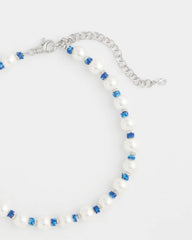 Short Pearl Blue Necklace Blue - Chico's