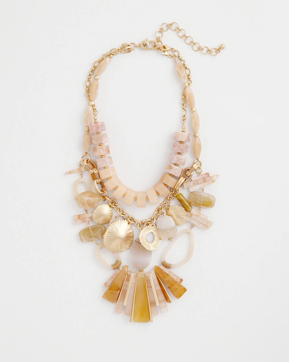Chico's Originals Neutral Stone Bib Necklace Neutral - Chico's