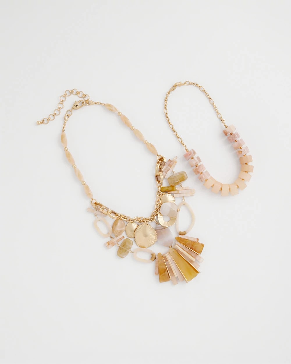 Chico's Originals Neutral Stone Bib Necklace Neutral - Chico's