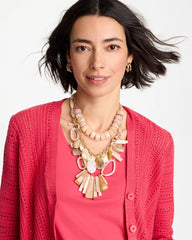 Chico's Originals Neutral Stone Bib Necklace Neutral - Chico's