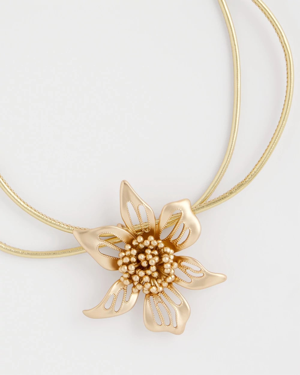 Gold Flower Pendant Necklace Gold - Chico's