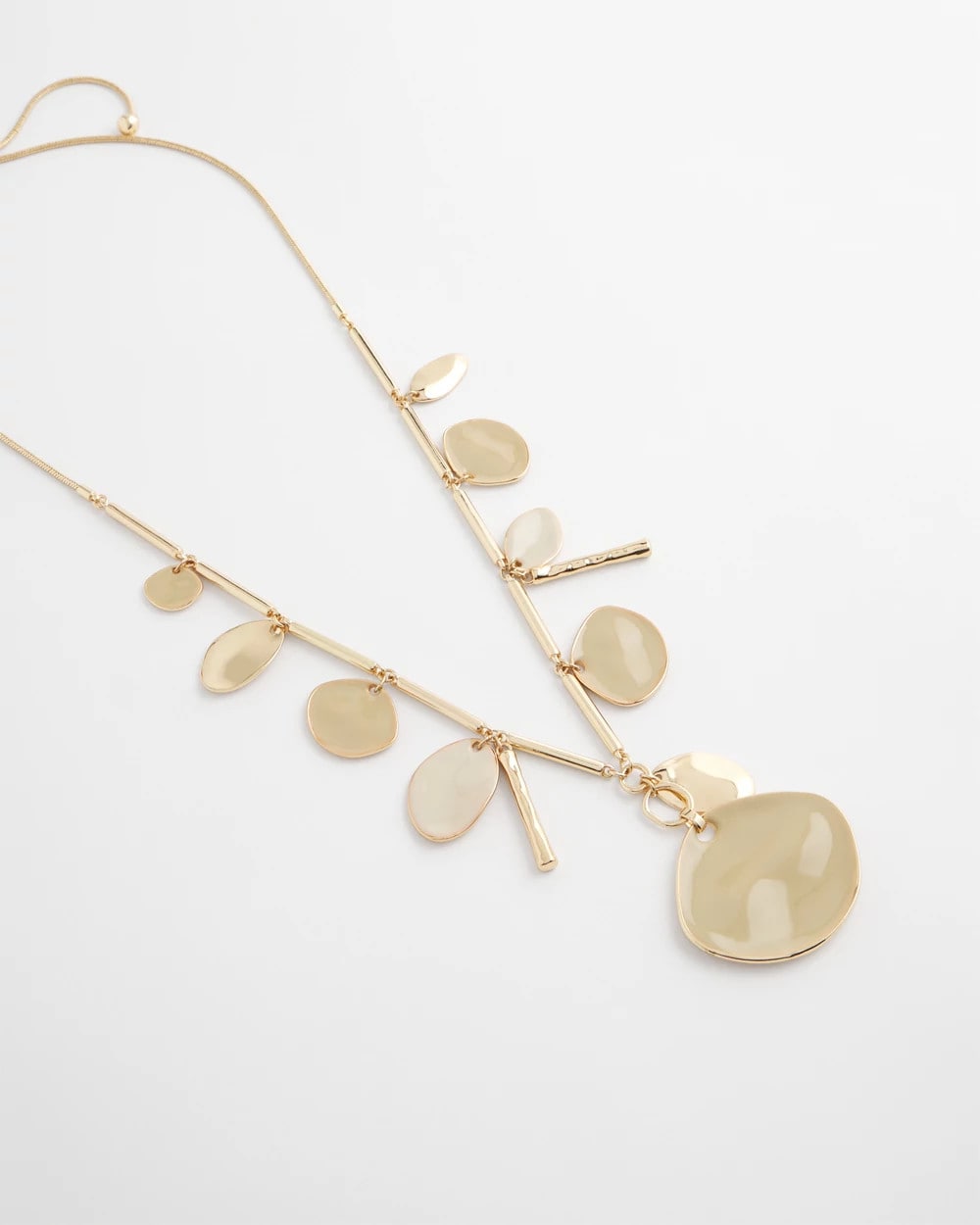 Gold Long Single Strand Necklace Gold - Chico's