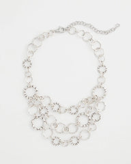 Silver Multistrand Bib Necklace Silver - Chico's