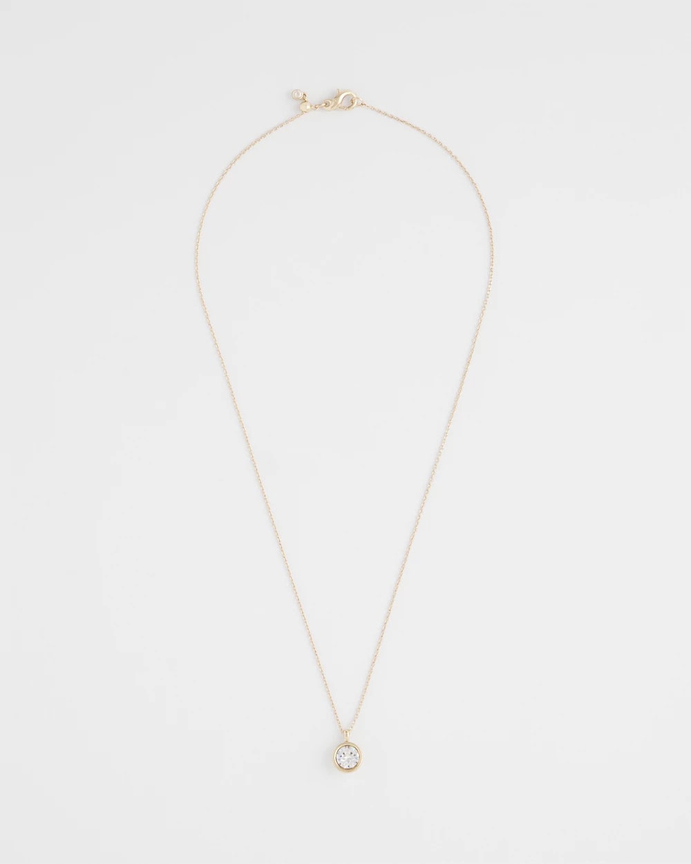 Bezel Set Pendant Goldtone Necklace Gold - Chico's