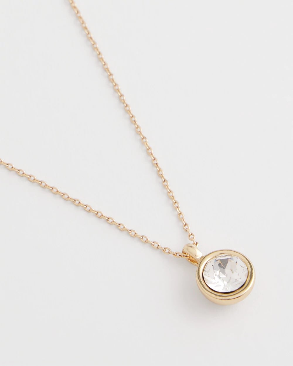 Bezel Set Pendant Goldtone Necklace Gold - Chico's
