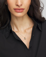 Bezel Set Pendant Goldtone Necklace Gold - Chico's