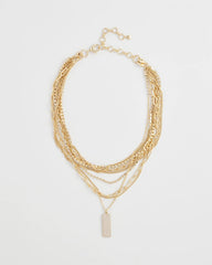 Convertible Gold Pave Pendant Necklace Gold - Chico's