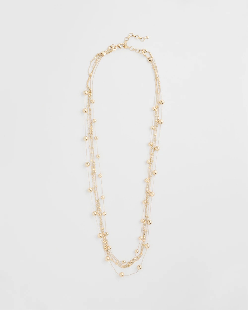Multistrand Beaded Goldtone Necklace Gold - Chico's