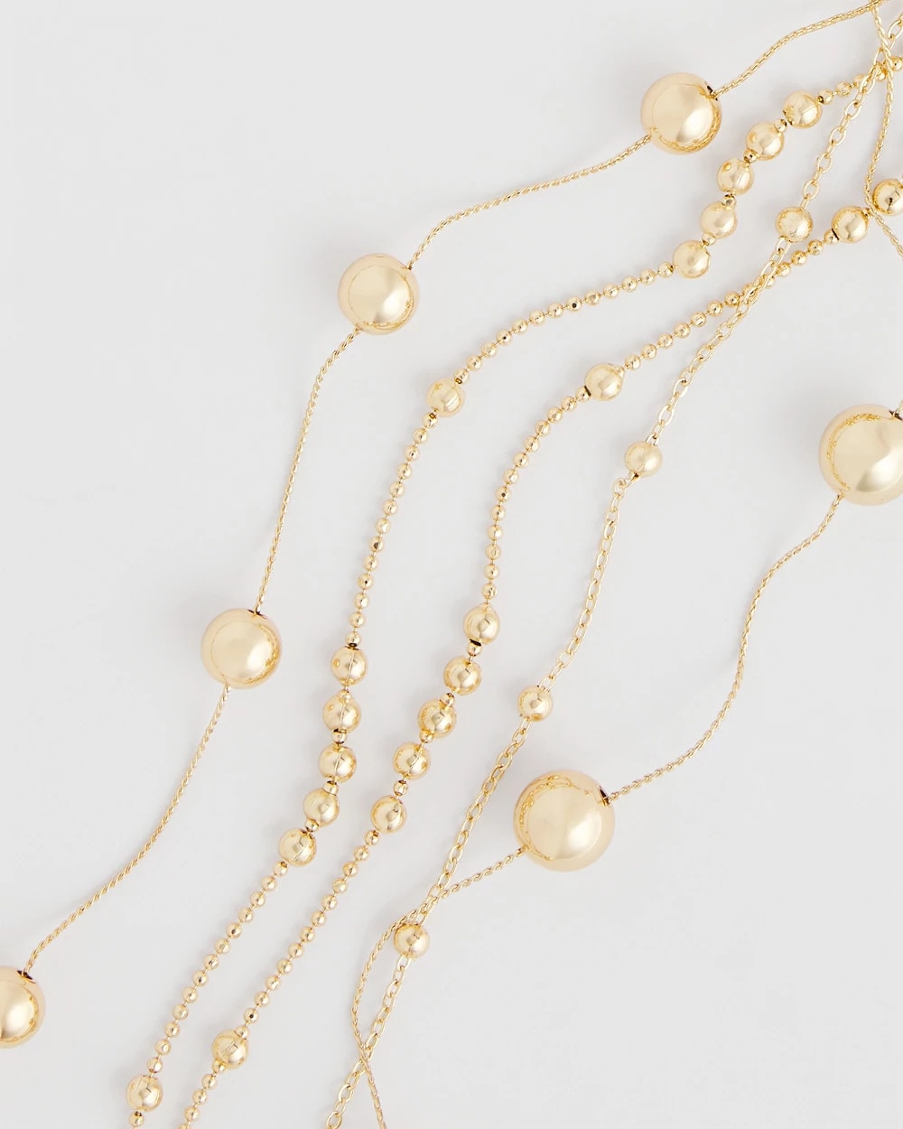 Multistrand Beaded Goldtone Necklace Gold - Chico's