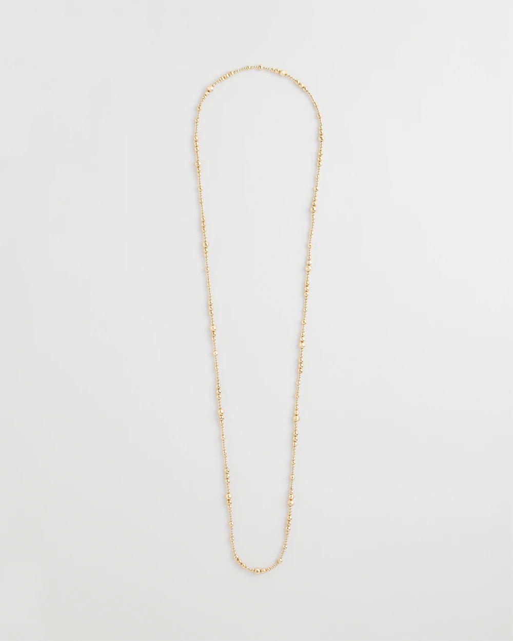 Goldtone Long Beaded Necklace Gold - Chico's