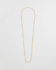 Goldtone Long Beaded Necklace Gold - Chico's
