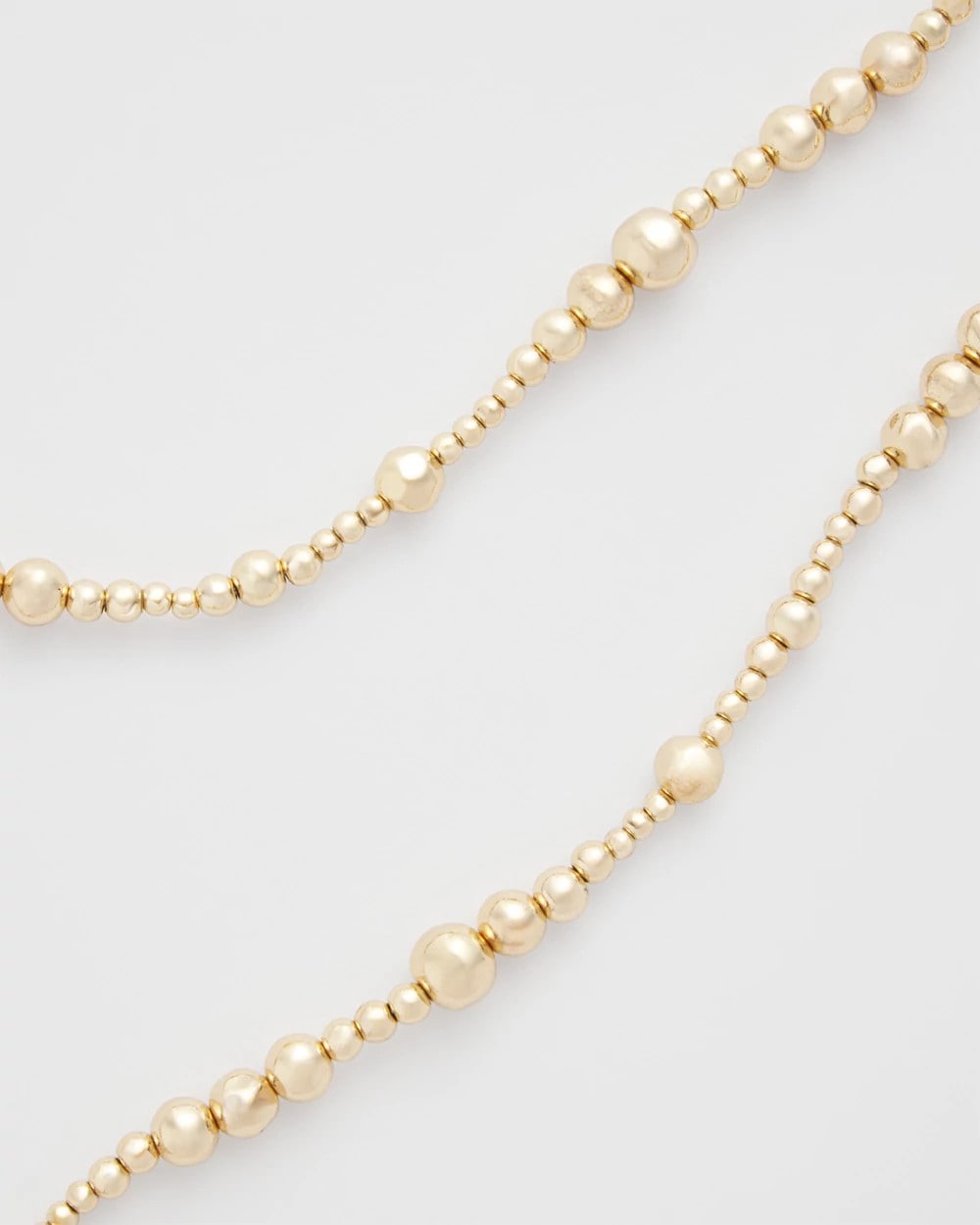Goldtone Long Beaded Necklace Gold - Chico's